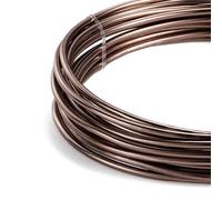 XLJP 2/5/10 Meters Dia 0.6-3mm Anadized Round Aluminum Wire Versatile Painted Aluminium Metal Wire For DIY Jewelry Making Accessories(Brown,1.5mm x 5Meters)