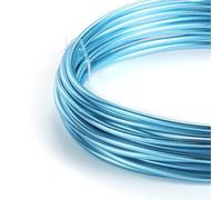 XLJP 2/5/10 Meters Dia 0.6-3mm Anadized Round Aluminum Wire Versatile Painted Aluminium Metal Wire For DIY Jewelry Making Accessories(Sky Bule,2.0mm x 5Meters)