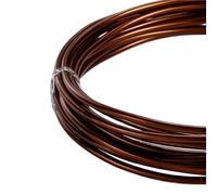 XLJP 2/5/10 Meters Dia 0.6-3mm Anadized Round Aluminum Wire Versatile Painted Aluminium Metal Wire For DIY Jewelry Making Accessories(Coffee,2.0mm x 5Meters)