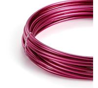 XLJP 2/5/10 Meters Dia 0.6-3mm Anadized Round Aluminum Wire Versatile Painted Aluminium Metal Wire For DIY Jewelry Making Accessories(Dark Red,2.0mm x 5Meters)