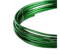 XLJP 2/5/10 Meters Dia 0.6-3mm Anadized Round Aluminum Wire Versatile Painted Aluminium Metal Wire For DIY Jewelry Making Accessories(Green,1.5mm x 5Meters)