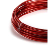 XLJP 2/5/10 Meters Dia 0.6-3mm Anadized Round Aluminum Wire Versatile Painted Aluminium Metal Wire For DIY Jewelry Making Accessories(Red,2.0mm x 5Meters)