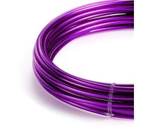 XLJP 2/5/10 Meters Dia 0.6-3mm Anadized Round Aluminum Wire Versatile Painted Aluminium Metal Wire For DIY Jewelry Making Accessories(Dark Purple,1.5mm x 5Meters)