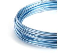 XLJP 2/5/10 Meters Dia 0.6-3mm Anadized Round Aluminum Wire Versatile Painted Aluminium Metal Wire For DIY Jewelry Making Accessories(Light Blue,1.5mm x 5Meters)
