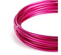 XLJP 2/5/10 Meters Dia 0.6-3mm Anadized Round Aluminum Wire Versatile Painted Aluminium Metal Wire For DIY Jewelry Making Accessories(Rose Red,1.5mm x 5Meters)