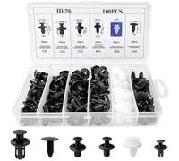 XLKJ 100pcs Car Screws Kit, Plastic Rivets Fasteners, for Retainer Clips, Bumper Car, Universal Auto Car Trim Clips, Push Replacement Kit