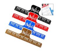 XLKJ 4 Pcs Music Score Page Holder Clips,Piano Score Sheet Folder Clamp Note File Clips for Piano Guitar Violin Playing Instruments and Reading Books