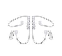 XLKJ 4 Pcs Spy Earphone Toys Safety Earphone Headset Costume Prop,Snap on Replacement Acoustic Tube for 2 Way Radio Audio Headphone