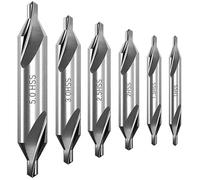 XLKJ 6 Pcs Drill Bit Set, 60 Degree Drill Metal High Speed Steel Jobber, for Hardened Stainless Steel, Metal, Aluminium, Wood(1.0/1.5/2.0/2.5/3.0/5.0 mm)