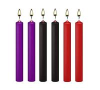 XLKJ 6PCS Low Temperature Romantic Wax Dripping Long Thin Love Candles for Couples, Home Decoration