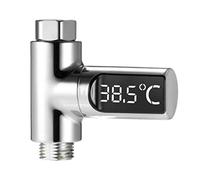 XLKJ LED Digital Shower Thermometer Self-Generating Real-Time Water Flow Temperature Monitor with 360° Rotating Screen for Kids Elderly Pets