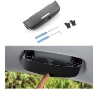 XLKWNNAD Car Glasses Case Sunglasses Holder For Audi Q8 2018-2023, Auto Eyeglasses Sun Visor Vent Storage Box Multifunctional Organizer Interior Accessories,B/Black