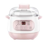 XLLLL Electric Stew Pot 1L Ceramic Liner Slowcooker Household Multi-Function Can Be Reserved Stew Slow Cooker,Pink