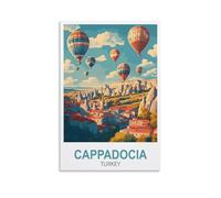 XLLYXYGJQ Cappadocia Turkey Vintage Travel Poster 08x12inch(20x30cm) Canvas Wall Art Poster Print Artwork Painting Picture for Home Decoration Living Room Office Bedroom
