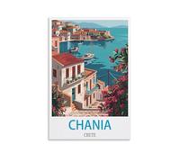 XLLYXYGJQ Chania Crete Vintage Travel Poster 20x30inch(50x75cm) Canvas Wall Art Poster Print Artwork Painting Picture for Home Decoration Living Room Office Bedroom