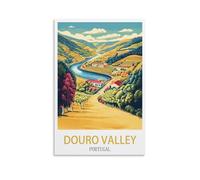 XLLYXYGJQ Douro Valley Portugal Vintage Travel Poster 20x30inch(50x75cm) Canvas Wall Art Poster Print Artwork Painting Picture for Home Decoration Living Room Office Bedroom