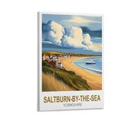 XLLYXYGJQ Saltburn by The Sea Yorkshire Vintage Travel Poster 08x12inch(20x30cm) Canvas Wall Art Poster Print Artwork Painting Picture for Home Decoration Living Room Office Bedroom
