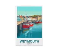 XLLYXYGJQ Weymouth Dorset Vintage Travel Posters 08x12inch(20x30cm) Canvas Wall Art Poster Print Artwork Painting Picture for Home Decoration Living Room Office Bedroom
