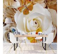 XLMING 3D Wallpaper Retro Flowers Art Butterfly | Easy to Install it is Suitable for Decorating Walls in Living Dining Rooms Sofa Areas Bedrooms Areas of the Home-150cm×105cm