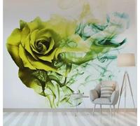 XLMING Abstract Aesthetic Golden Mist Rose 3D Wallpaper Silky Texture Home Study Office Grey Dining Room Sofa Bedroom Living Room TV Backdrop-250cm×170cm