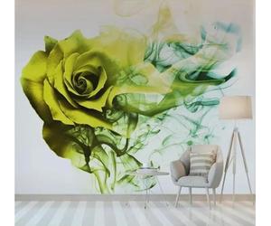 XLMING Abstract Aesthetic Golden Mist Rose 3D Wallpaper Silky Texture Home Study Office Grey Dining Room Sofa Bedroom Living Room TV Backdrop-400cm×280cm