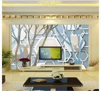 XLMING Abstract Animals Reindeer Geometric Trees 3D Wallpaper Luxury Home Dining Decor Paste Sofa Living Room The Wall for Bedroom Mural-300cm×210cm