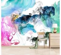 XLMING Abstract Art Ink Animals Horse 3D Wallpaper Luxury Home Dining Decor Paste Sofa Living Room The Wall for Bedroom Mural-250cm×170cm