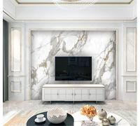 XLMING Abstract Black and White Gold Pattern Faux Marble 3D Wallpaper Silky Texture Home Study Office Grey Dining Room Sofa Bedroom Living Room TV Backdrop-200cm×140cm