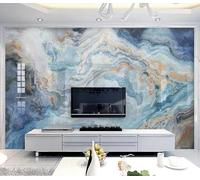 XLMING Abstract Blue Multicoloured Marble Like Art 3D Wallpaper Luxury Home Dining Decor Paste Sofa Living Room The Wall for Bedroom Mural-430cm×300cm