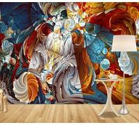 XLMING Abstract Colourful Creative Art Individuality 3D Wallpaper Luxury Home Dining Decor Paste Sofa Living Room The Wall for Bedroom Mural-300cm×210cm