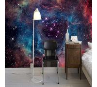 XLMING Abstract Creative Beautiful Starry Sky Stars 3D Wallpaper Silky Texture Home Study Office Grey Dining Room Sofa Bedroom Living Room TV Backdrop-430cm×300cm
