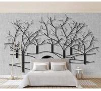 XLMING Abstract Creative Trees Rivers Small Bridges 3D Wallpaper Luxury Home Dining Decor Paste Sofa Living Room The Wall for Bedroom Mural-430cm×300cm