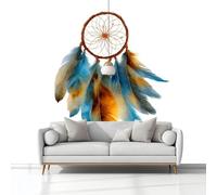 XLMING Abstract Geometric Circle Colour Feathered Accent 3D Wallpaper Luxury Home Dining Decor Paste Sofa Living Room The Wall for Bedroom Mural-430cm×300cm