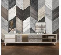 XLMING Abstract Geometric Vintage Wood Grain Marble Effect 3D Wallpaper Luxury Home Dining Decor Paste Sofa Living Room The Wall for Bedroom Mural-150cm×105cm