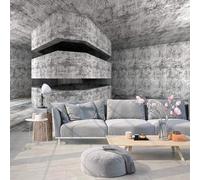 XLMING Abstract Grey Architecture Creative Art 3D Wallpaper Silky Texture Home Study Office Grey Dining Room Sofa Bedroom Living Room TV Backdrop-430cm×300cm