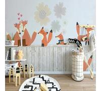 XLMING Abstract Hand Drawn Care Lines Plants Leaves 3D Wallpaper Premium Textured Silk Study Dining Living Room Bedroom Sofa TV Wall Easy Install-300cm×210cm