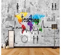 XLMING Abstract Hand Drawn Chalk Art Unique 3D Wallpaper Luxury Home Dining Decor Paste Sofa Living Room The Wall for Bedroom Mural-350cm×256cm