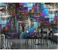 XLMING Abstract Hand Drawn Colourful Graffiti Individuality 3D Wallpaper Luxury Home Dining Decor Paste Sofa Living Room The Wall for Bedroom Mural-200cm×140cm