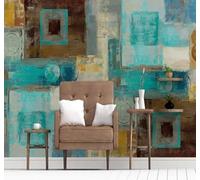 XLMING Abstract Hand Drawn Graffiti Geometric Square 3D Wallpaper Luxury Home Dining Decor Paste Sofa Living Room The Wall for Bedroom Mural-350cm×256cm