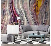 XLMING Abstract Ink Wash Colour Lines Individuality 3D Wallpaper Luxury Home Dining Decor Paste Sofa Living Room The Wall for Bedroom Mural-400cm×280cm