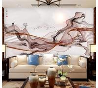XLMING Abstract Lines Elk Birds in Flight Landscape 3D Wallpaper Premium Textured Silk Study Dining Living Room Bedroom Sofa TV Wall Easy Install-250cm×170cm