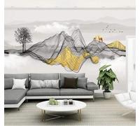 XLMING Abstract Lines Landscape Elk Trees 3D Wallpaper Luxury Home Dining Decor Paste Sofa Living Room The Wall for Bedroom Mural-300cm×210cm