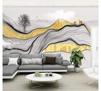 XLMING Abstract Lines Mountains Elk Trees 3D Wallpaper Luxury Home Dining Decor Paste Sofa Living Room The Wall for Bedroom Mural-150cm×105cm
