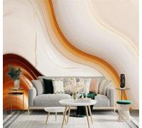 XLMING Abstract Liquid Art Brown Beige Marble Texture 3D Wallpaper Silky Texture Home Study Office Grey Dining Room Sofa Bedroom Living Room TV Backdrop-350cm×256cm