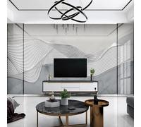 XLMING Abstract Minimalist Silver Lines Creativity 3D Wallpaper Luxury Home Dining Decor Paste Sofa Living Room The Wall for Bedroom Mural-350cm×256cm