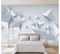 XLMING Abstract Minimalist Three Dimensional Geometric Distinctive 3D Wallpaper Luxury Silk Study Dining Feature Sofa Grey Bedroom Living Room Tv Decorative Wall-350cm×256cm