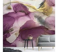 XLMING Abstract Purple Golden Graffiti Art Line 3D Wallpaper Luxury Home Dining Decor Paste Sofa Living Room The Wall for Bedroom Mural-350cm×256cm