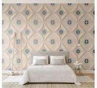 XLMING Abstract Relief Plaster Carving Geometric Art 3D Wallpaper Premium Textured Silk Study Dining Living Room Bedroom Sofa TV Wall Easy Install-300cm×210cm