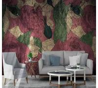XLMING Abstract Retro Fresh Unique Artistic Floral 3D Wallpaper Silky Texture Home Study Office Grey Dining Room Sofa Bedroom Living Room TV Backdrop-250cm×170cm