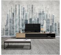 XLMING Abstract Retro Hand Drawn City Architecture Art 3D Wallpaper Luxury Silk Study Dining Feature Sofa Grey Bedroom Living Room Tv Decorative Wall-430cm×300cm